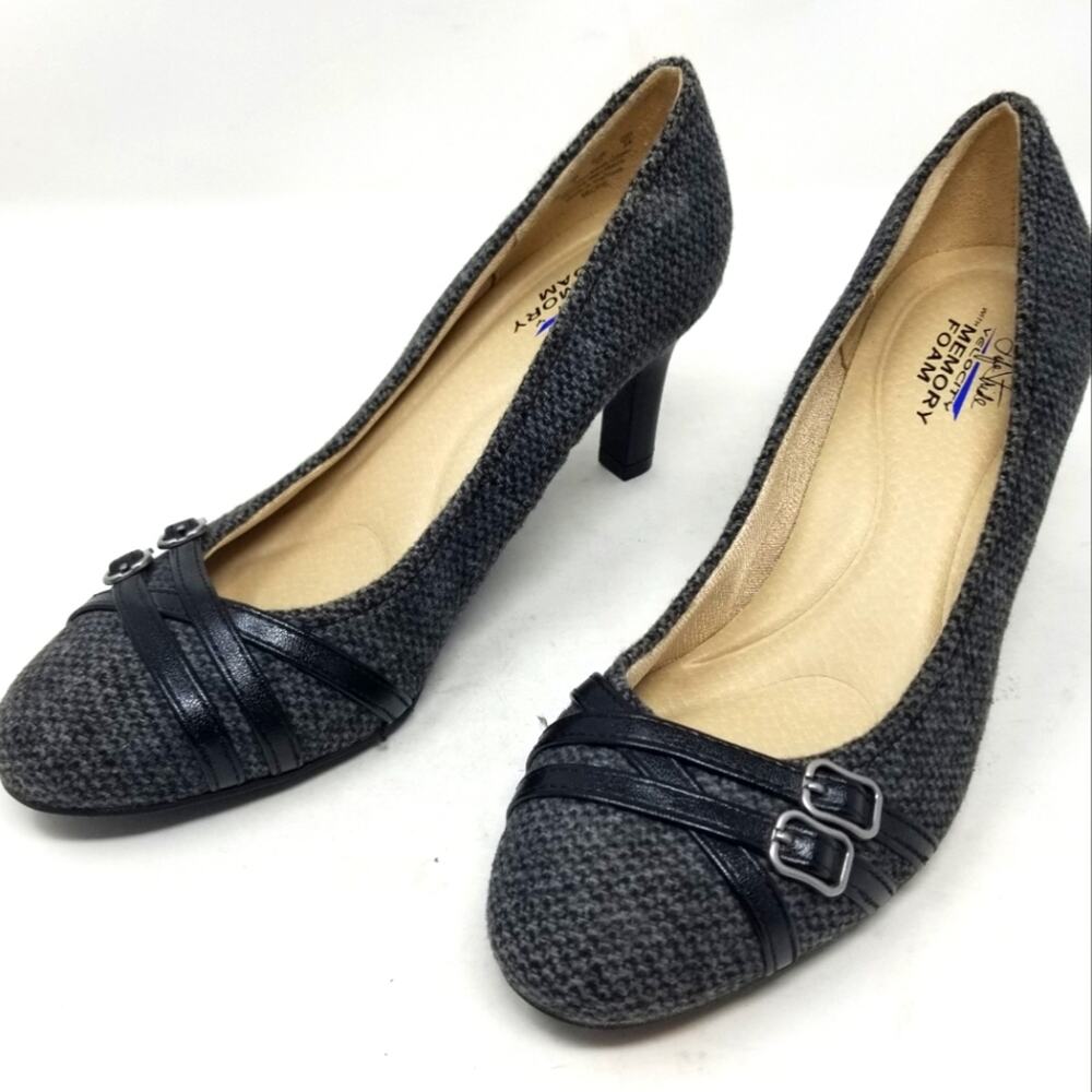 Lifestride Velocity Gray Memory Foam Pumps Office Work Interview Modest Size 7‎